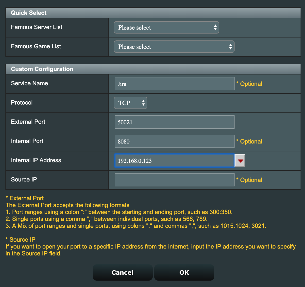 router forwarding